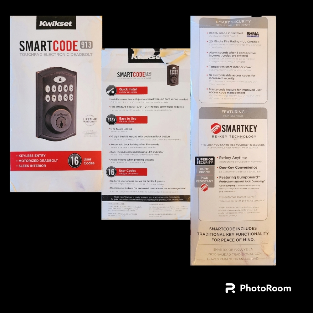 Smartcode 913 TouchPad Deadbolt